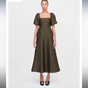 Hill House Home The Matilda Dress Metallic Brocade
